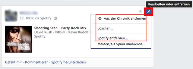 Facebook: Inhalte von der Chronik löschen