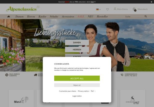 Alpenclassics Website Screenshot