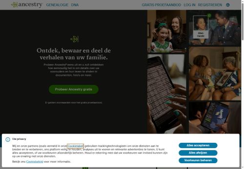 Ancestry Website Screenshot