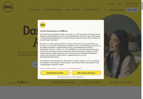ARAG Website Screenshot