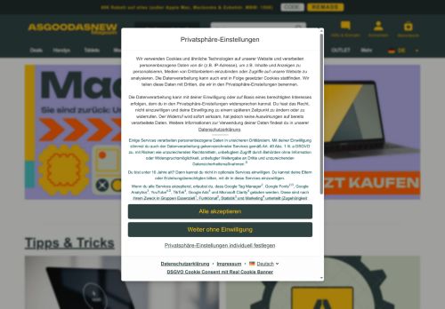asgoodasnew.com Website Screenshot