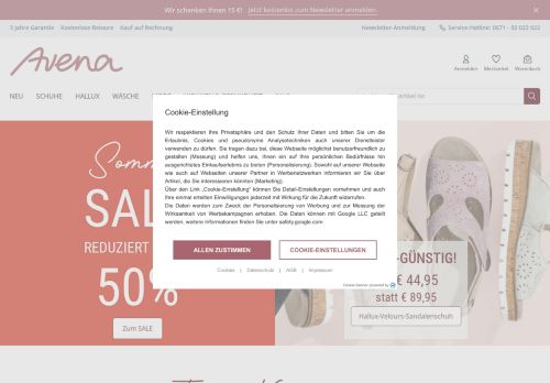Avena Website Screenshot