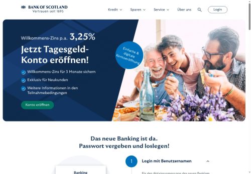 Bank of Scotland Website Screenshot