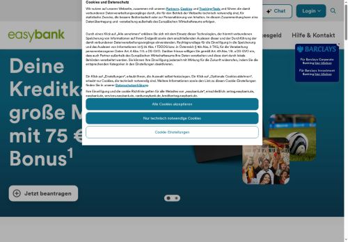 Barclaycard Website Screenshot