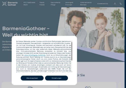 Barmenia Website Screenshot