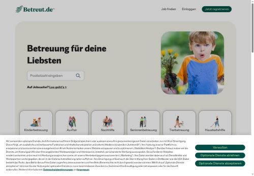 Betreut.de Website Screenshot