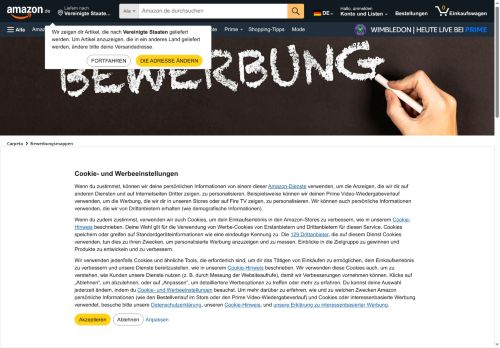Bewerbungsshop24.de Website Screenshot