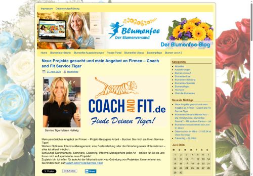 Blumenfee.de Website Screenshot