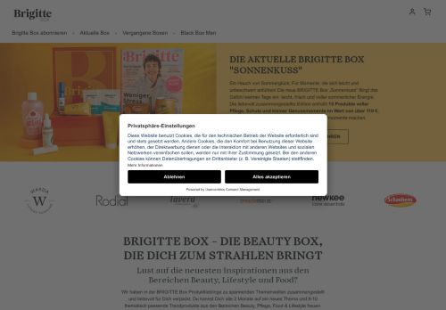 BRIGITTE Box Website Screenshot