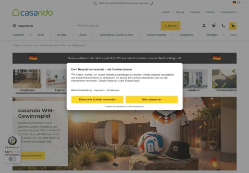 casando Website Screenshot