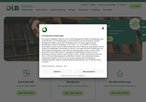 Degussa Bank Website Screenshot