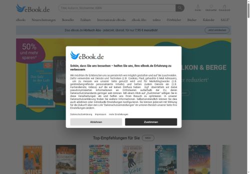 eBook.de Website Screenshot