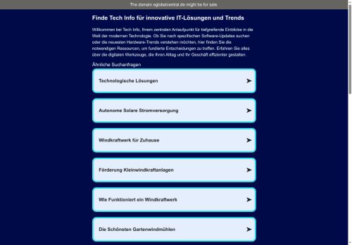 eGlobal Central Website Screenshot