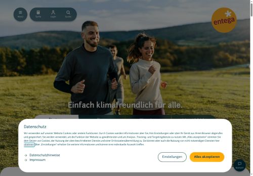 ENTEGA Website Screenshot