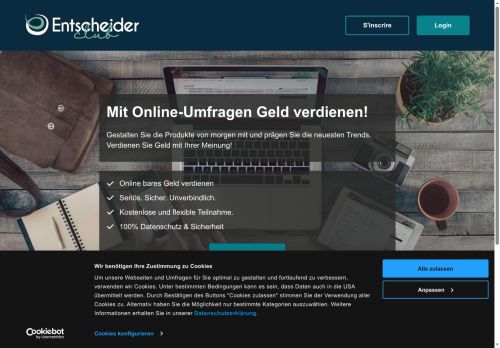 EntscheiderClub Website Screenshot