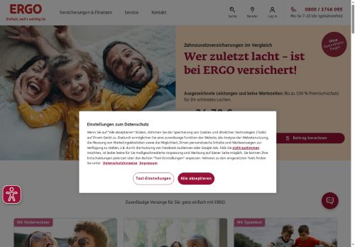 ERGO Direkt Website Screenshot