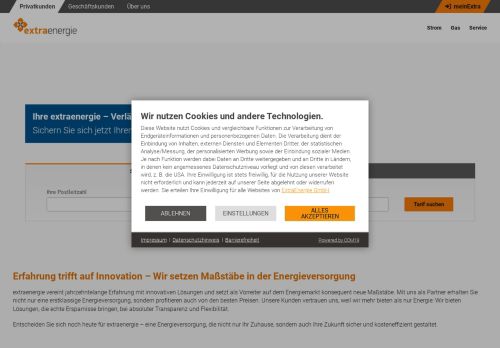 ExtraEnergie Website Screenshot