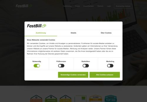 FastBill Website Screenshot