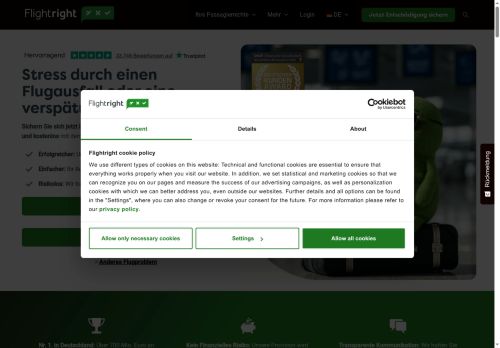 Flugrecht Website Screenshot