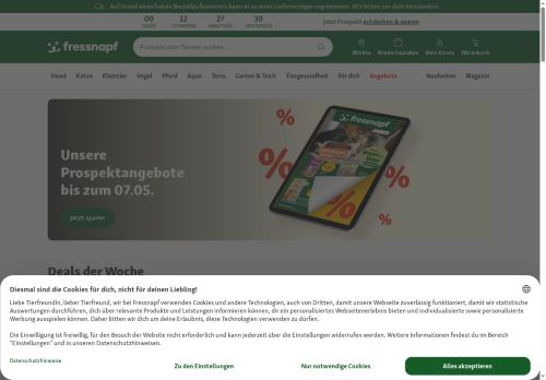 Tierschutz-Shop Website Screenshot