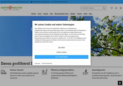 Garten-Schlüter.de Website Screenshot