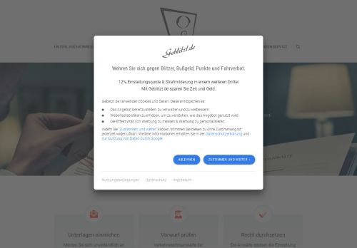 Geblitzt.de Website Screenshot