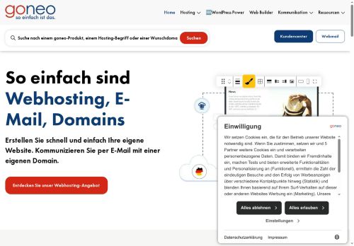 goneo Website Screenshot