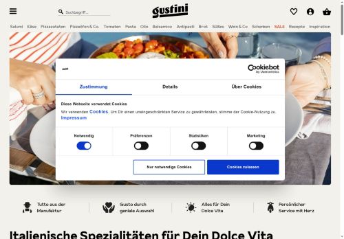 Gustini Website Screenshot