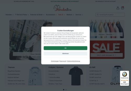 HemdenBox.de Website Screenshot