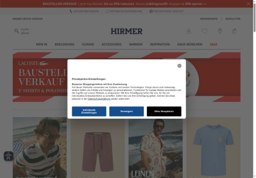 Hirmer Website Screenshot