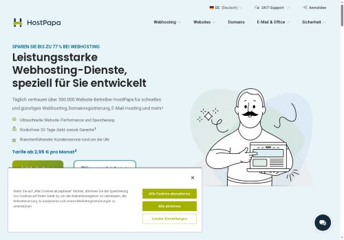 HostPapa Website Screenshot