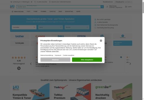 HQ-Patronen Website Screenshot