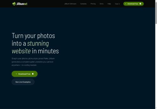 jAlbum Website Screenshot