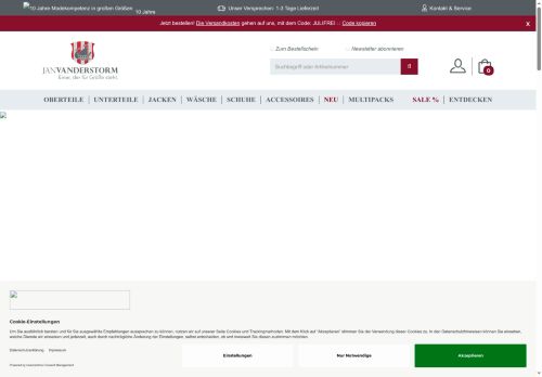Jan Vanderstorm Website Screenshot