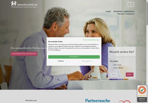 Lebensfreude50.de Website Screenshot