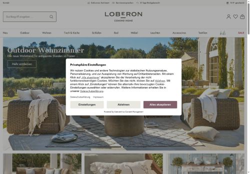 LOBERON Website Screenshot