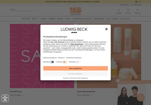 LUDWIG BECK Website Screenshot