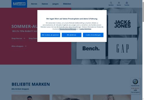 MandMDirect Website Screenshot