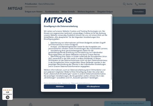MITGAS Website Screenshot