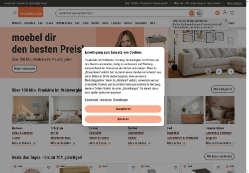moebel.de Website Screenshot