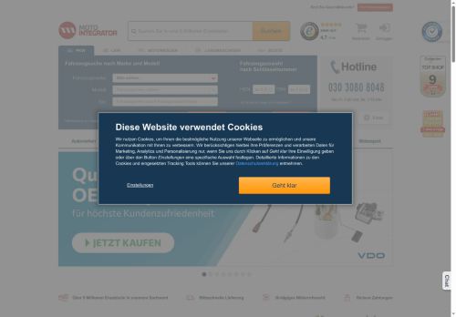 motointegrator.de Website Screenshot
