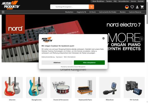 Musik Produktiv Website Screenshot