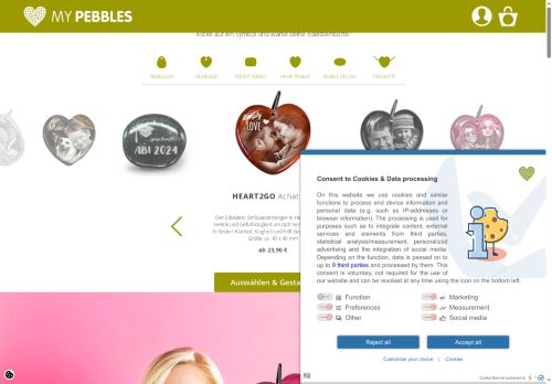 MY-PEBBLES Website Screenshot