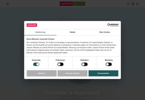 mymuesli Website Screenshot