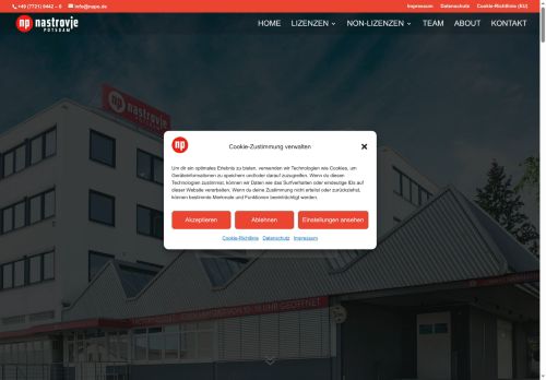 NAPO Shop Website Screenshot