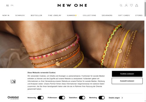 NEW ONE Website Screenshot