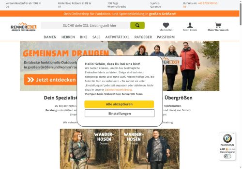 Outdoor Renner Website Screenshot