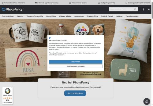 PhotoFancy Website Screenshot