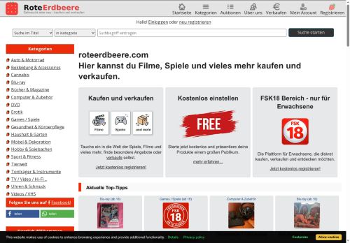 RoteErdbeere Website Screenshot