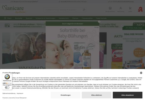 Sanicare Website Screenshot
